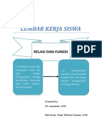 LEMBAR KERJA SISWA Relasi Dan Fungsi Edited by Fauzi Tampan