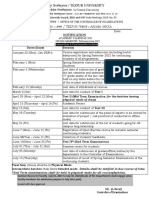 Tezpur University academic calendar for Spring 2021