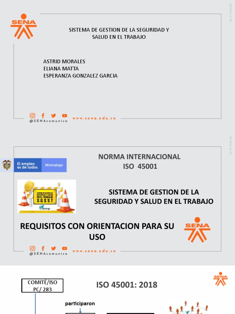 Presentacion Norma Iso 45001 | PDF | Business | Science