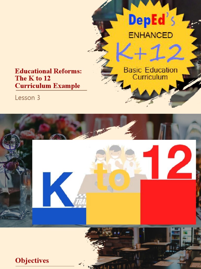 Lesson 3 - Educational Reforms - The K To 12 Curriculum Example | PDF ...