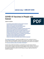 COVID-19 Vaccines in People With Cancer: Jump To A Section