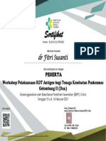 Sertifikat - DR Fitri Susanti