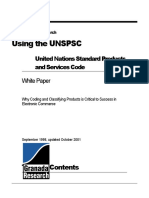 Using The UNSPSC: United Nations Standard Products and Services Code White Paper