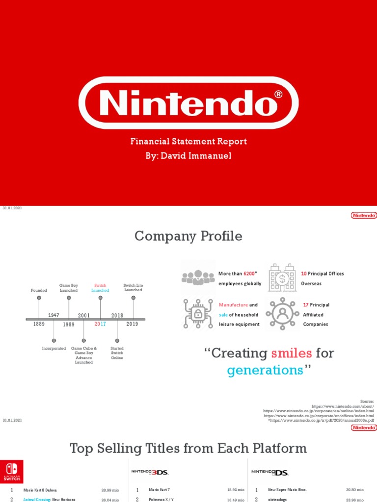 Nintendo 2021 Financial Overview | PDF | Nintendo | Nintendo Hardware
