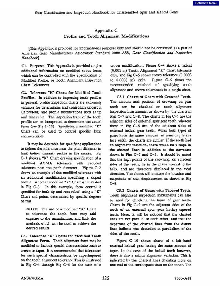 Ansi Agma 2000 A88 PDF Gear Mechanical Engineering