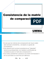 Consistencia de La Matriz