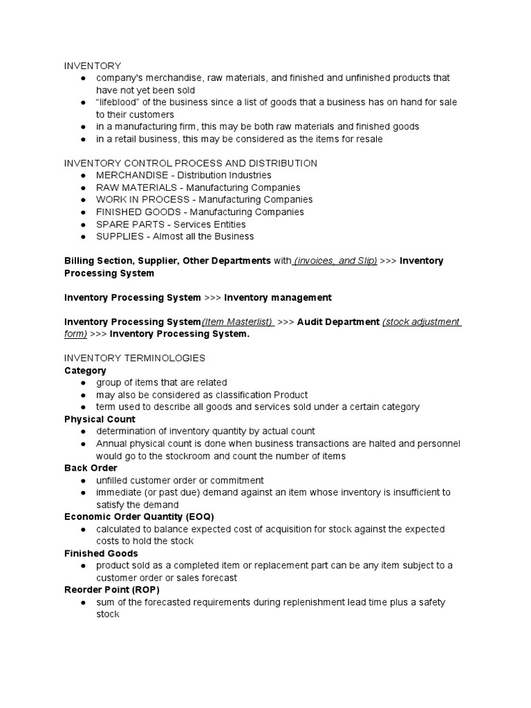 Comprehensive Guide to Inventory Management | PDF | Receipt | Inventory