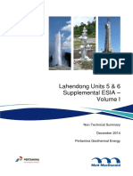 Lahendong Units 5 & 6 Supplemental ESIA - : Non-Technical Summary December 2014 Pertamina Geothermal Energy