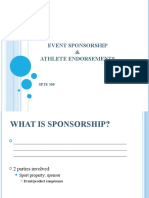 Event Sponsorship & Athlete Endorsements: SPTE 380