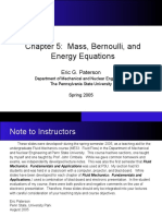Chapter 5: Mass, Bernoulli, and Energy Equations: Eric G. Paterson