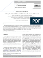 Silent Speech Interfaces: B. Denby, T. Schultz, K. Honda, T. Hueber, J.M. Gilbert, J.S. Brumberg