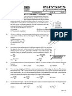 Class: CC (Advanced) Magnetism M.M. 88 Test - 5 (Single Correct Choice Type)