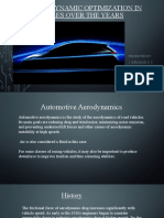 Aerodynamic Optimization in Vehicles Over the Years