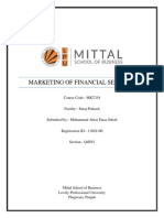 Marketing of Financial Services: Course Code:-MKT354