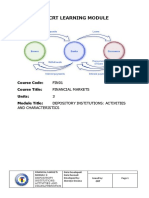 Module 3 Depository Institutions