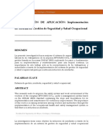 Implementación de Sistema de Seguridad y Salud Ocupacional