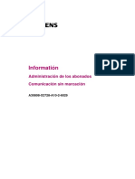 Informatión: Administración de Los Abonados Comunicación Sin Marcación