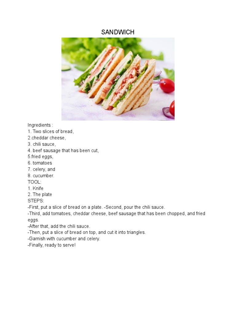 PROCEDURE TEXt | PDF | Sports & Recreation | Cooking, Food & Wine