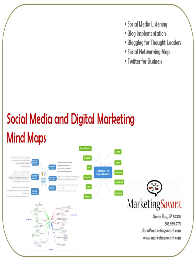 Social Media & Marketing Mindmaps | Download Free PDF | Consultant | Expert