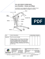 Maintenance Checklist - Hoists and Slings: Medical Aids Subsidy Scheme (Mass)