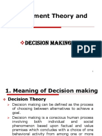 Management Theory and Practice: Decision Making Process