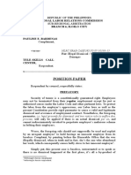 Position Paper NLRC Labor Case