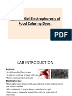 Agarose Gel Electrophoresis of Food Coloring Dyes