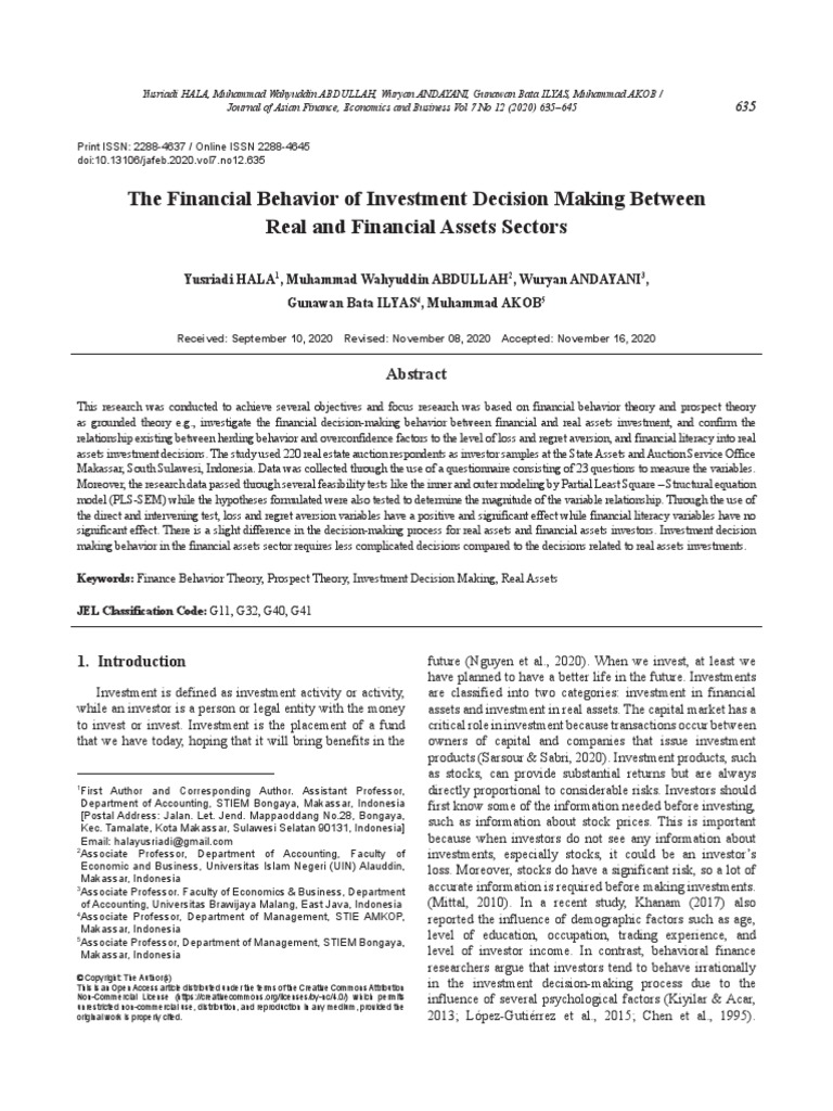 The Financial Behavior | PDF | Behavioral Economics | Investor