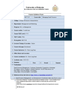 University of Bahrain: Course Syllabus Form