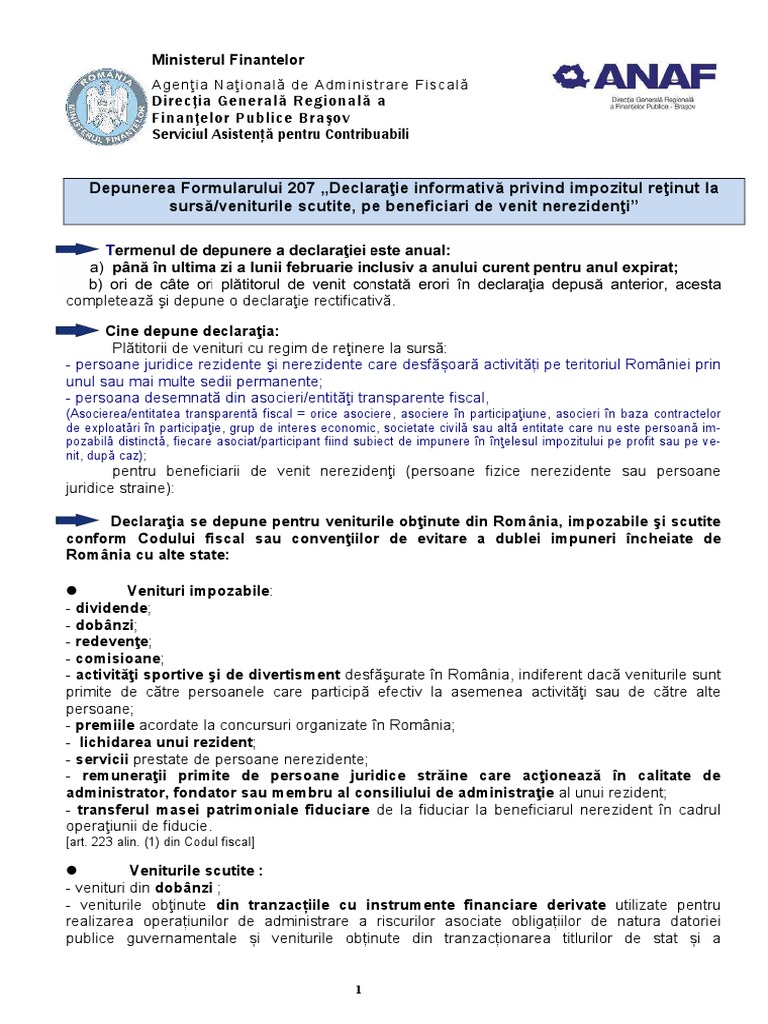 Formular 207 | PDF