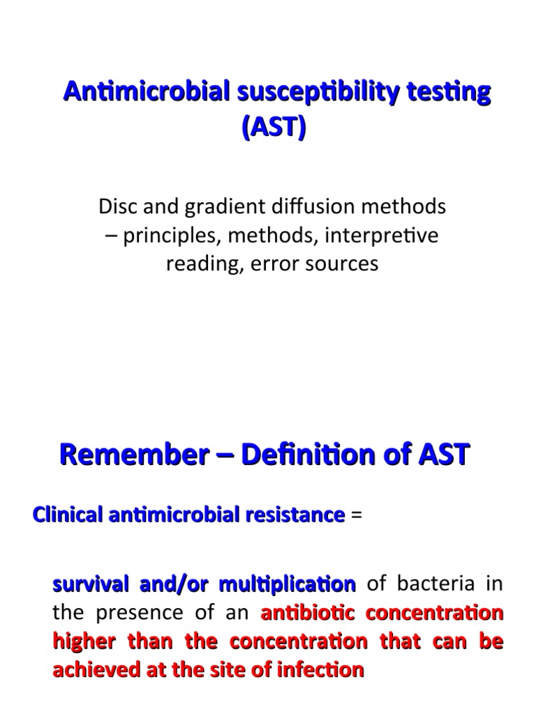 Antimicrobial Susceptibility Testing Guide | PDF | Laboratory ...