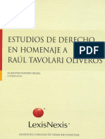 Índice Estudios de Derecho en Homenaje A Raúl Tavolari