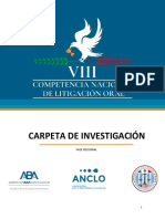 Carpeta de Investigación - VIII CNLO - Fase regional