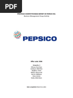 Strategic Competitiveness Report of Pepsico Inc.: Business Management Group Activity