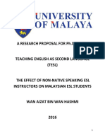 The Effect of NNESTs on Malaysian ESL Students