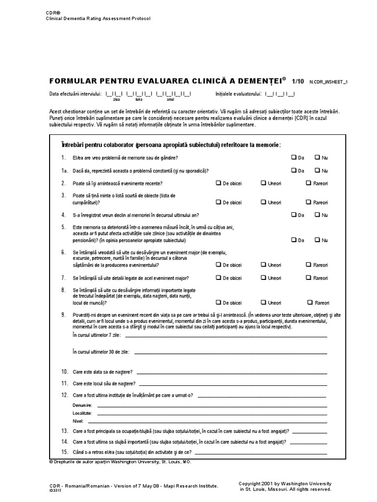 Dementa Test | PDF
