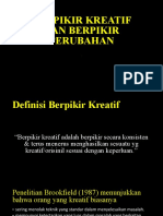 BERPIKIR KREATIF DAN PERUBAHAN