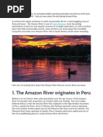 Amazon River Fascinating Facts