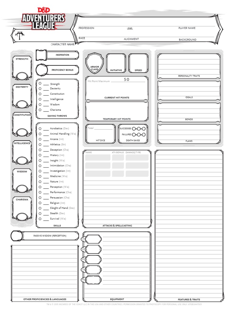 Character Creation Sheet | PDF | Fantasy Role Playing Games | Leisure ...