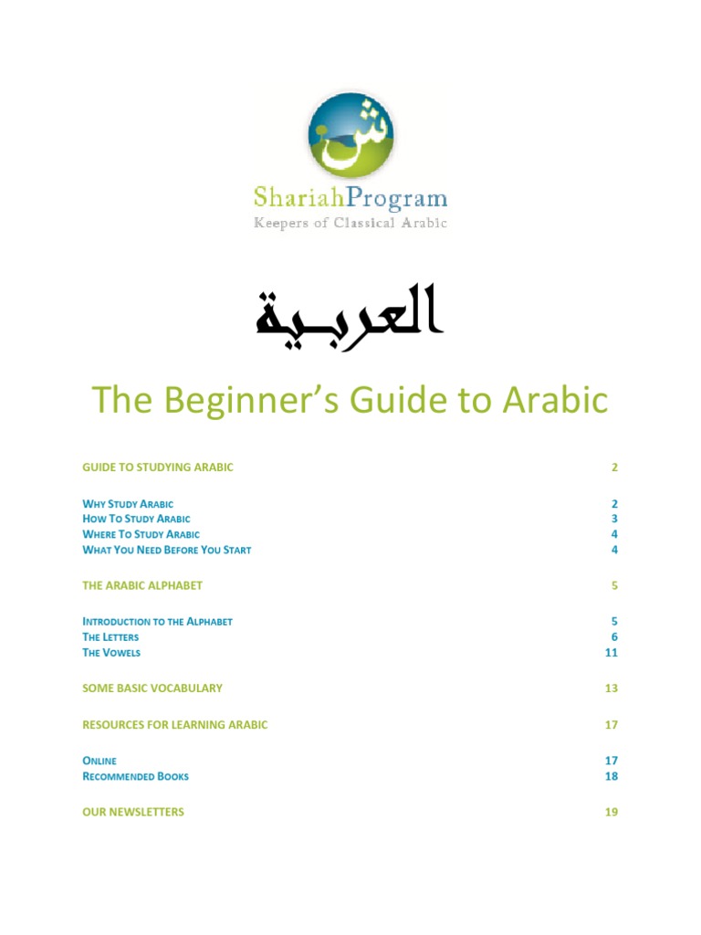 Beginner's Guide to Learning Arabic | PDF | Arabic | Quran