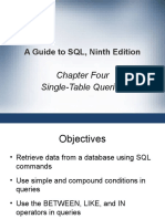 A Guide To SQL, Ninth Edition: Chapter Four Single-Table Queries