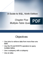 A Guide To SQL, Ninth Edition: Chapter Five Multiple-Table Queries