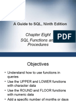 A Guide To SQL, Ninth Edition: Chapter Eight SQL Functions and Procedures