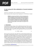 A New Set-Up For The Calibration of Wood Moisture Meters: Jakob Fester