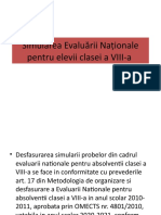 Simulare Evaluarea Națională Instruire Elevi