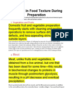 Changes in Food Texture During Preparation: 1. Vegetables and Fruits