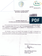 Income Certificate: (G.O.Ms - No.186, Revenue (Ser - Iddepartment, Dt.26.05,2015)