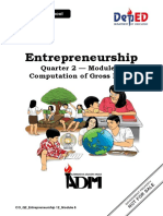 Entrepreneurship: Quarter 2 - Module 8 Computation of Gross Profit