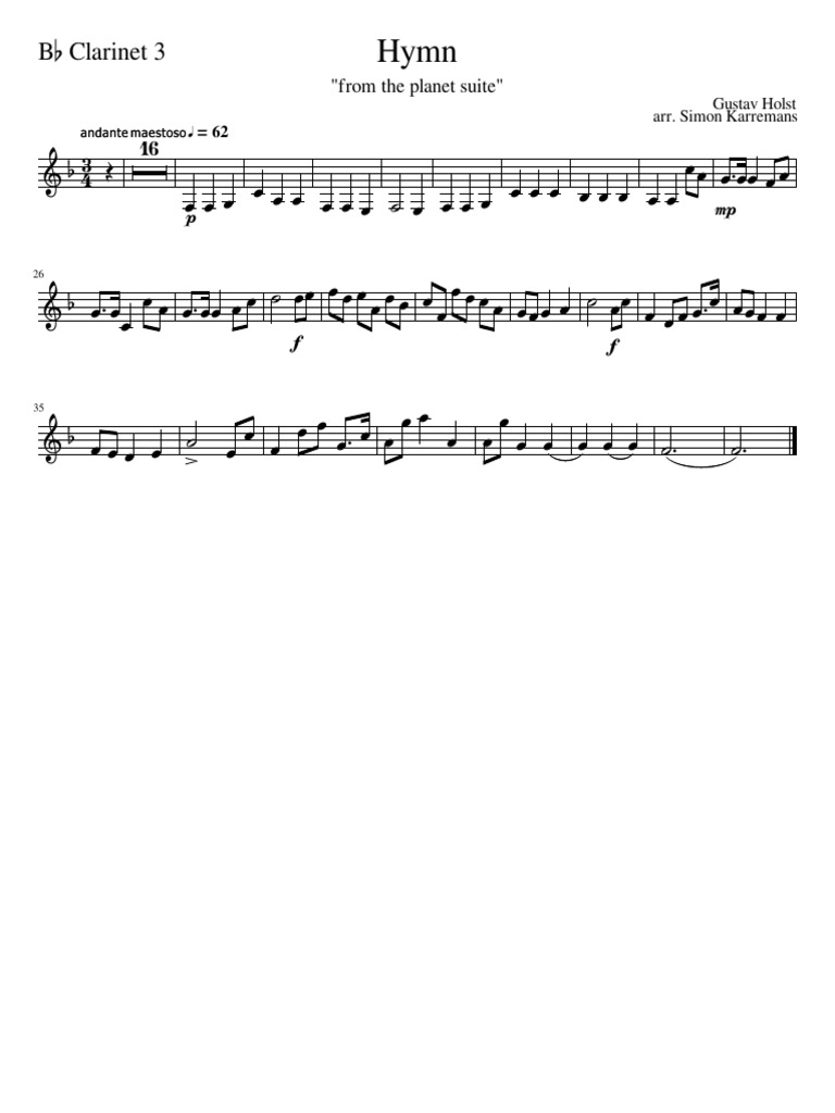 Hymn From JupiterBb 3 PDF