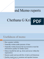 Memo and Memo Reports